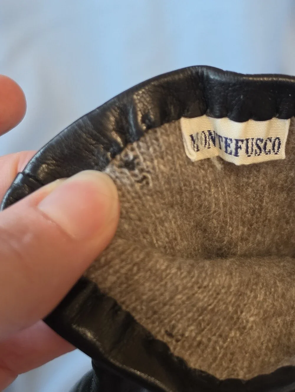 Vintage Monefusco Italian Leather and Cashmere Gloves